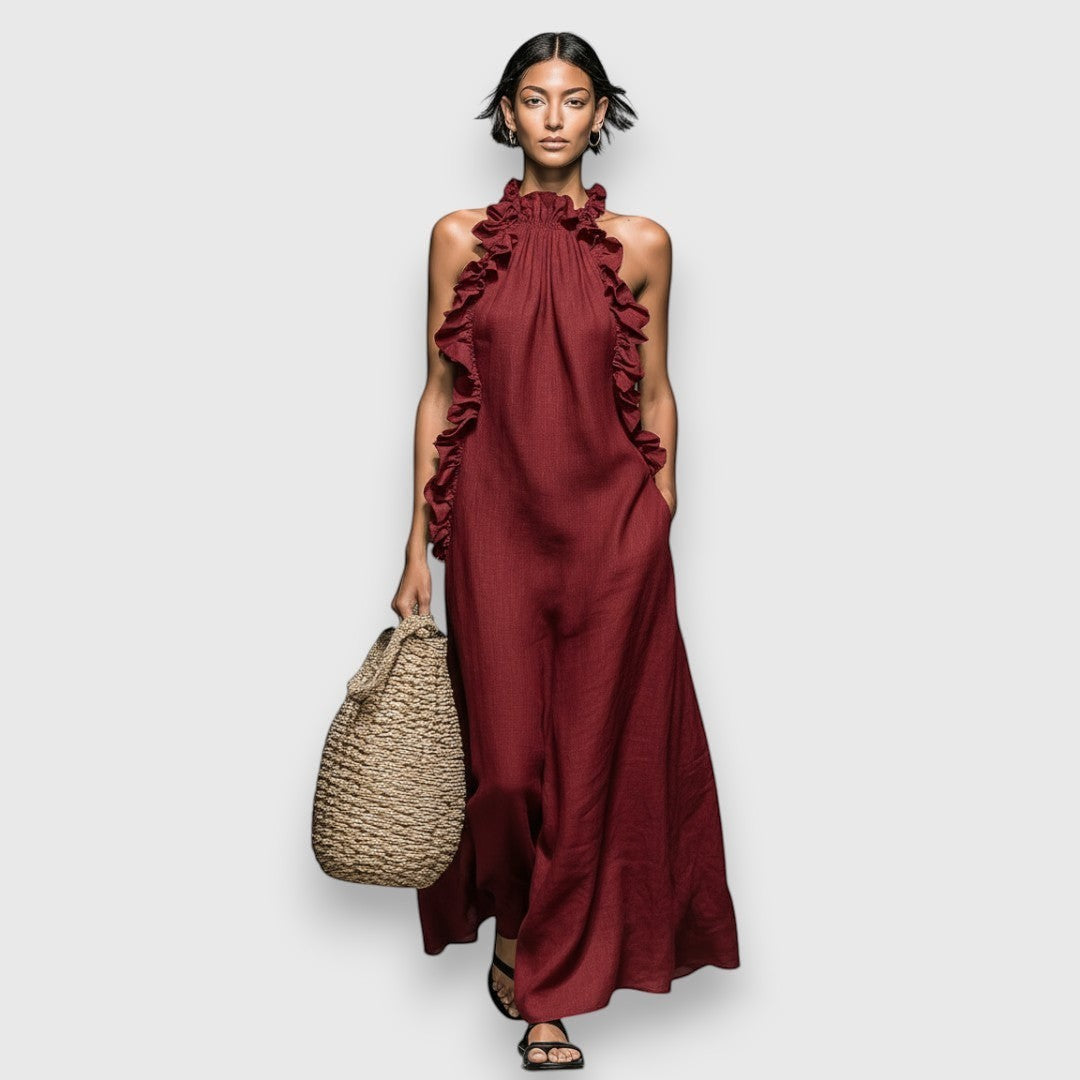 Arnela | Vzdušná elegancia volánovej maxi siluety