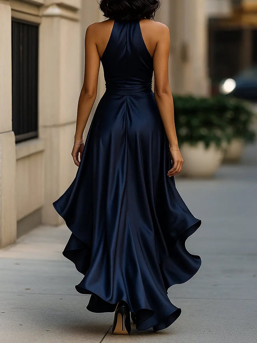 Henrika | Halter silueta asymetrickej elegancie