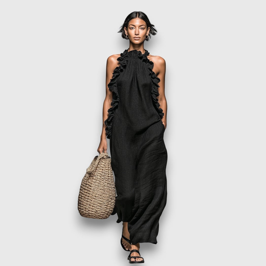 Arnela | Vzdušná elegancia volánovej maxi siluety